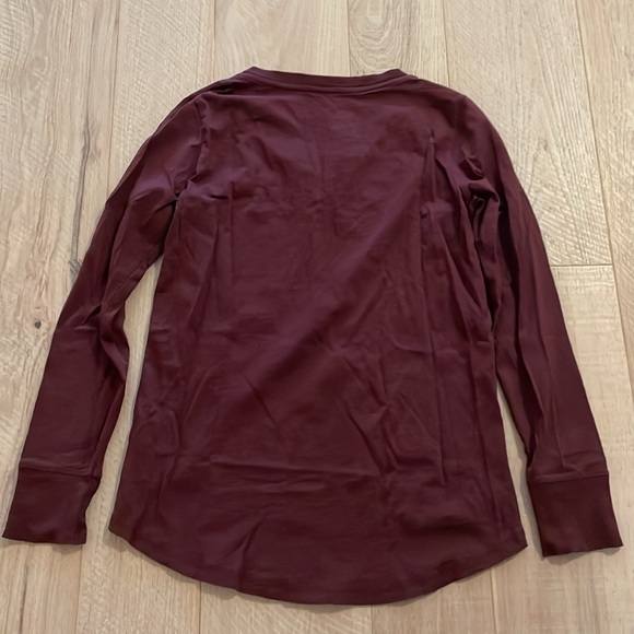 Celtic & Co Organic Cotton Henley. Burgundy - Picture 7 of 7